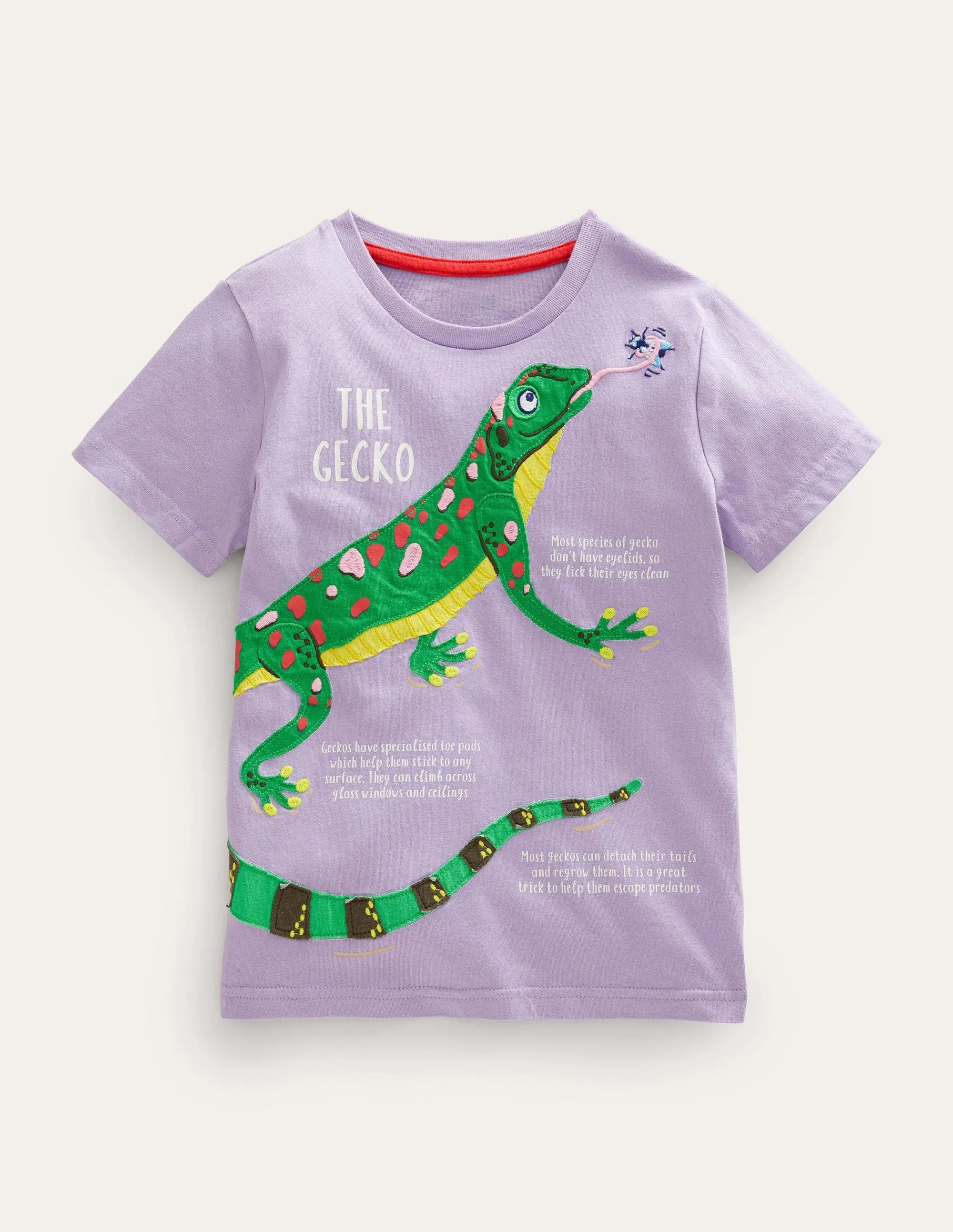 Animal Facts T-shirt-Misty Lavender Lizard