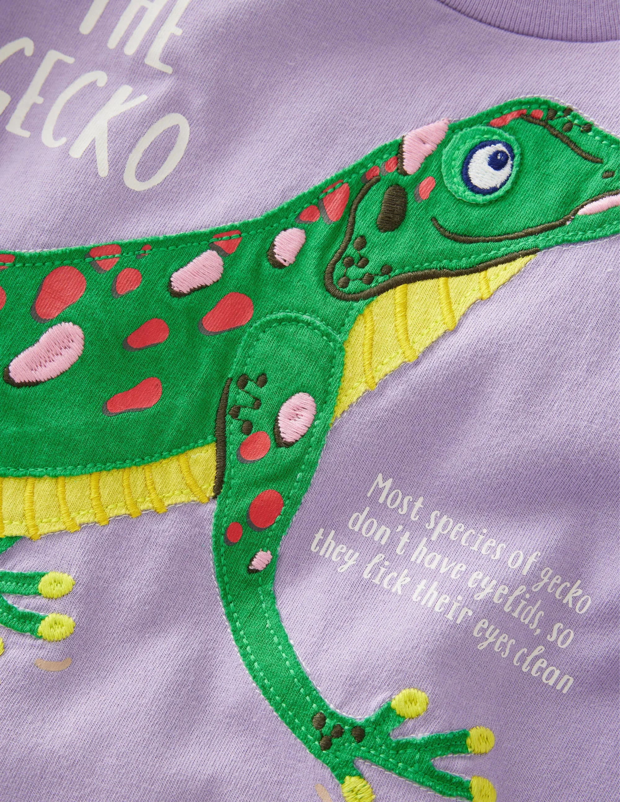 Animal Facts T-shirt-Misty Lavender Lizard