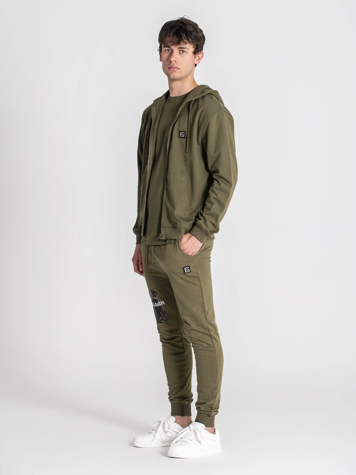 Army Green Anger Hoodie Jacket