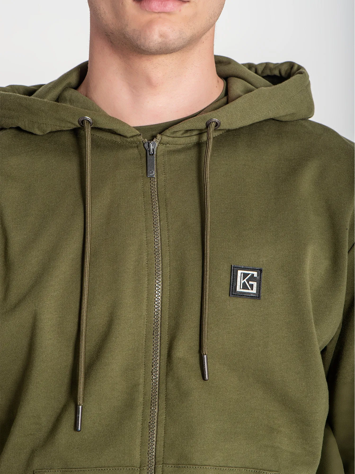 Army Green Anger Hoodie Jacket