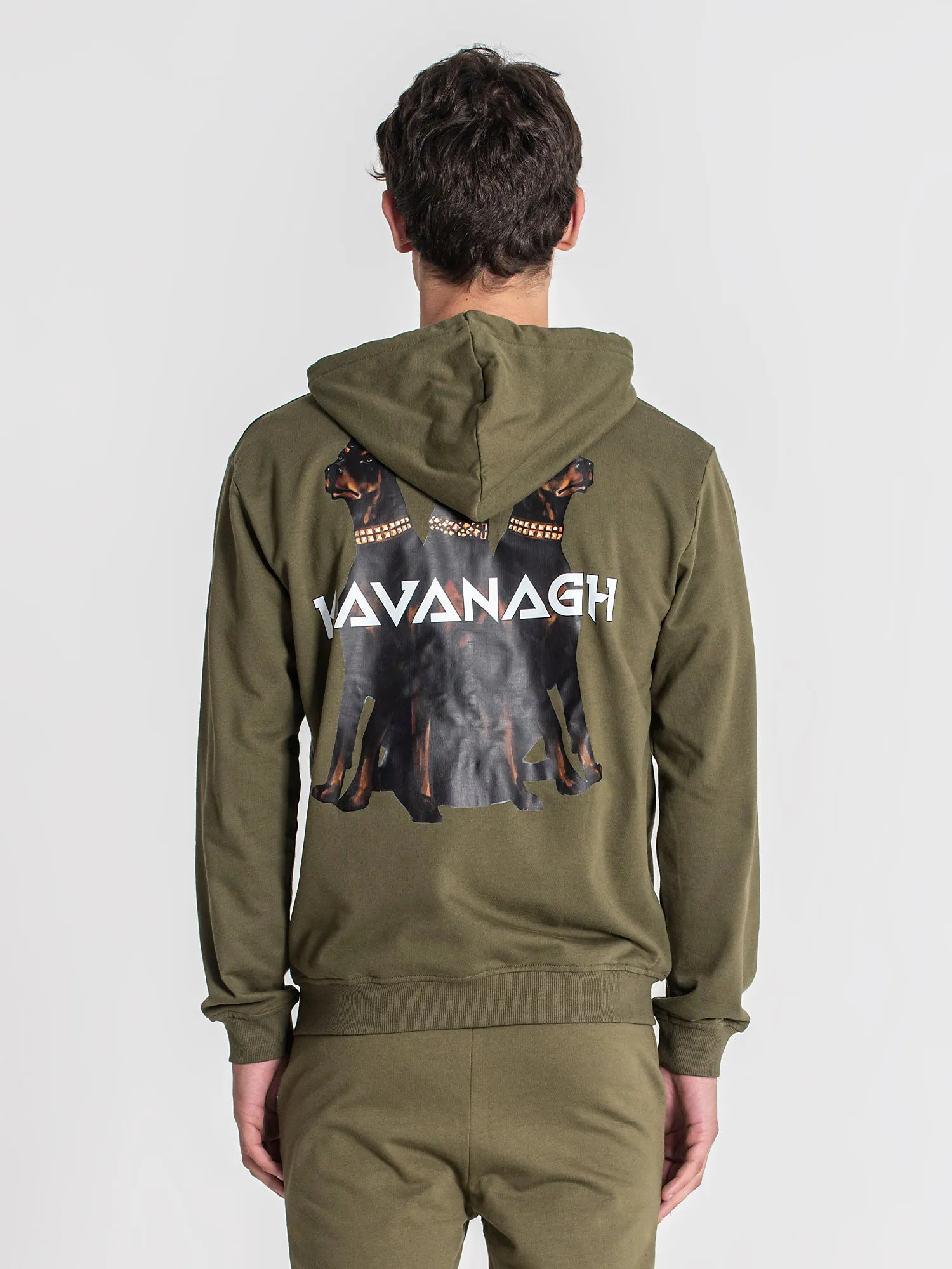 Army Green Anger Hoodie Jacket