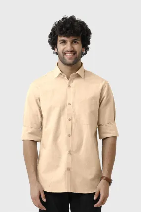 Bamboo Twill - Pastel Orange Formal Shirts for Men | Ariser