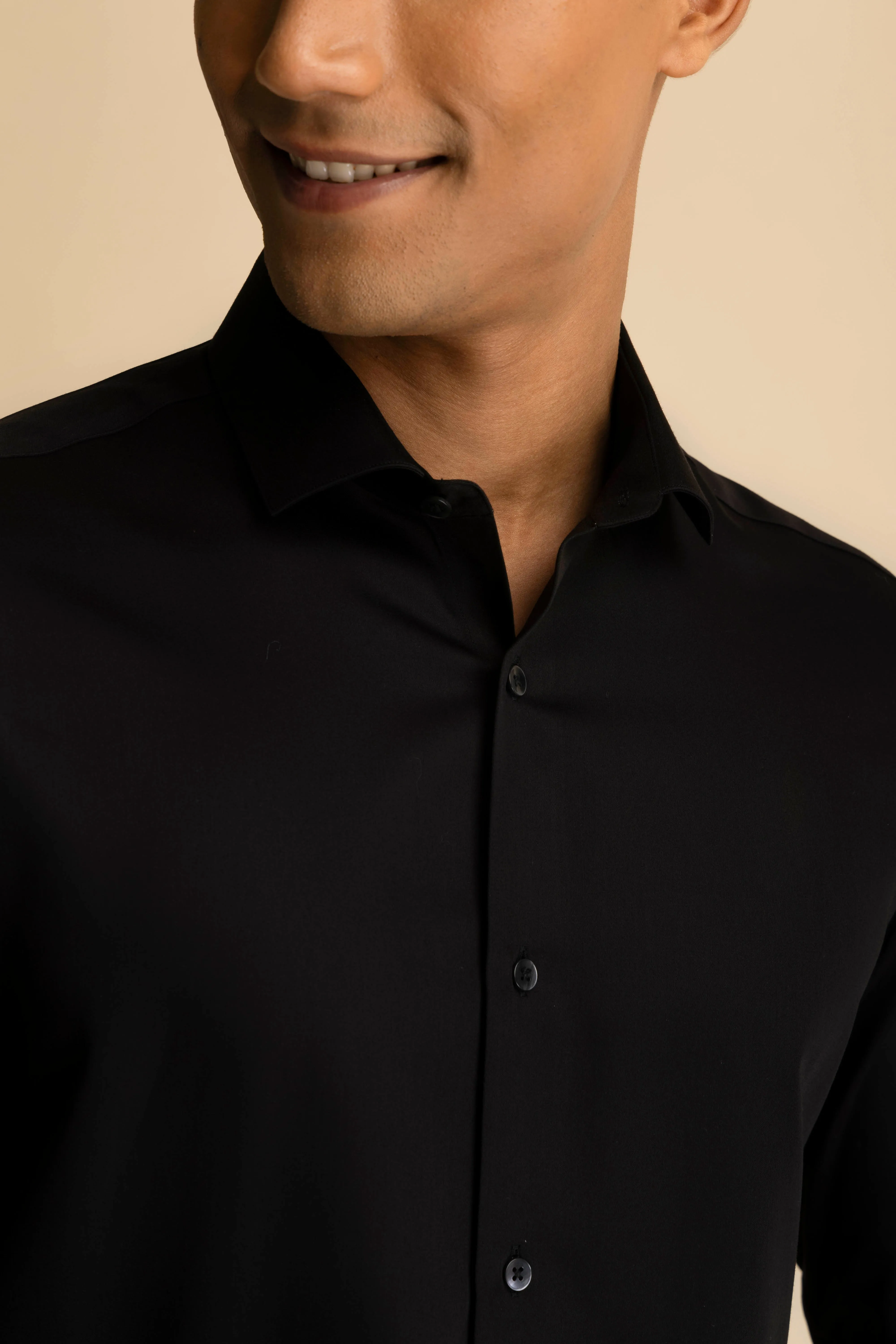 Black Sateen Shirt