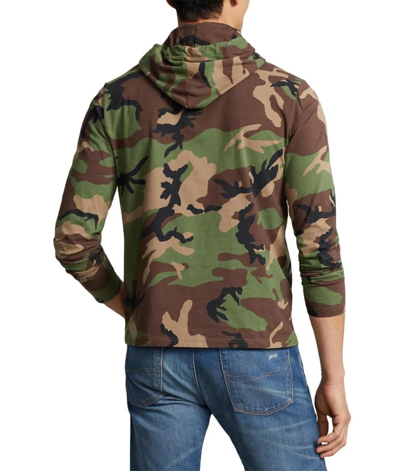 Camo Jersey Hooded T-Shirt