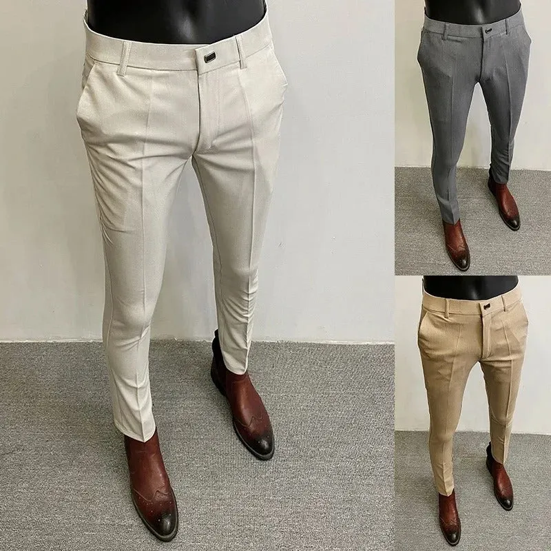 Carl | Slim Fit Solid Color Pants