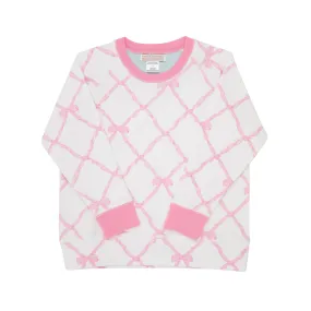 Cassidy Comfy Crewneck- Belle Meade Bow/ HHP