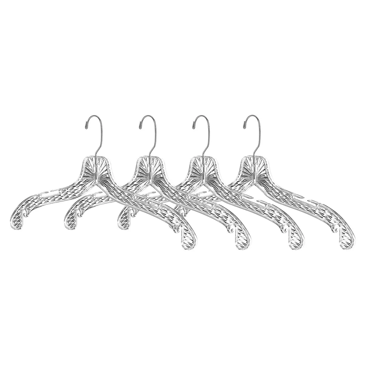 Clear Plastic Hangers, Set of 4 6062-4770