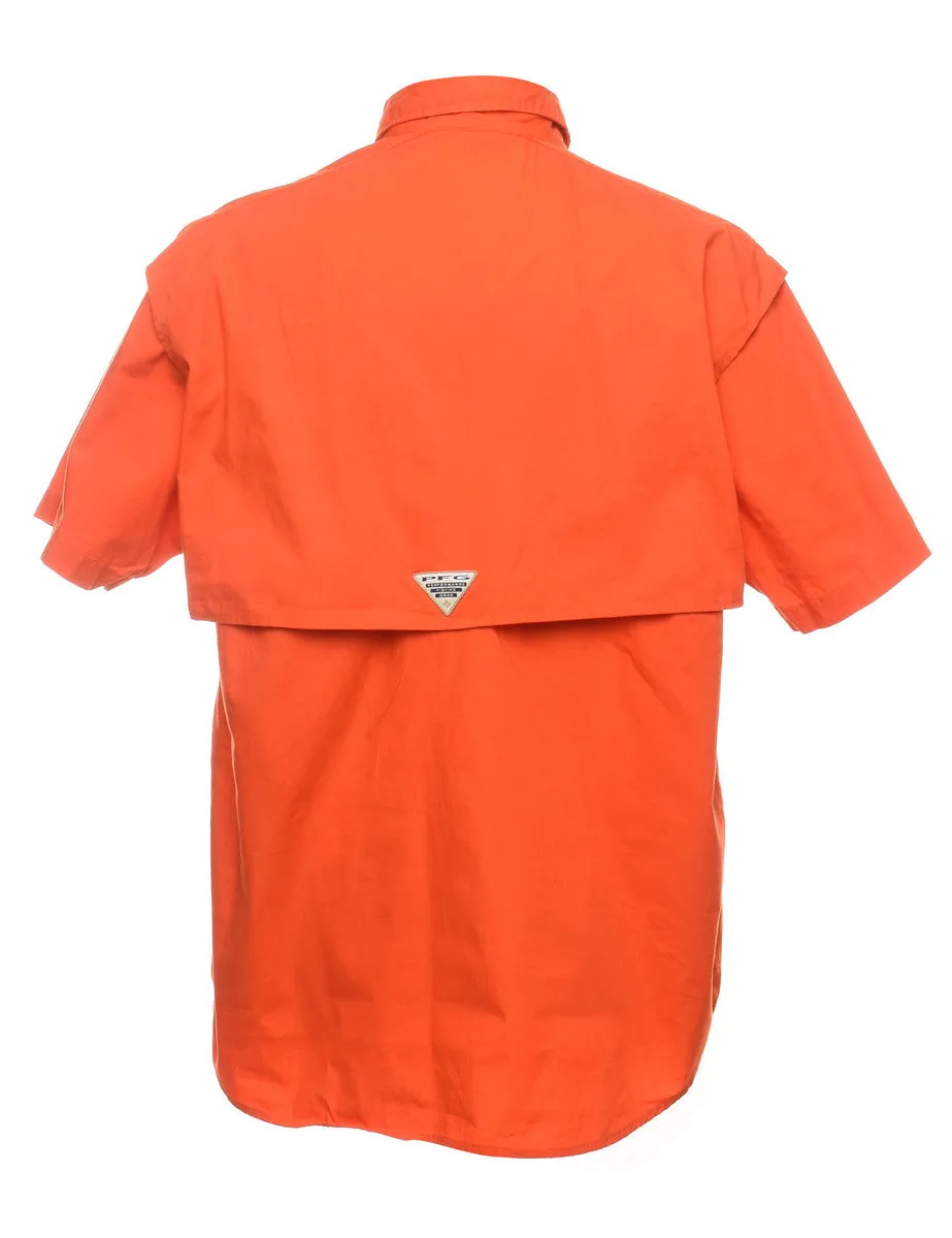 Columbia Orange Short Sleeve Smart Shirt - M