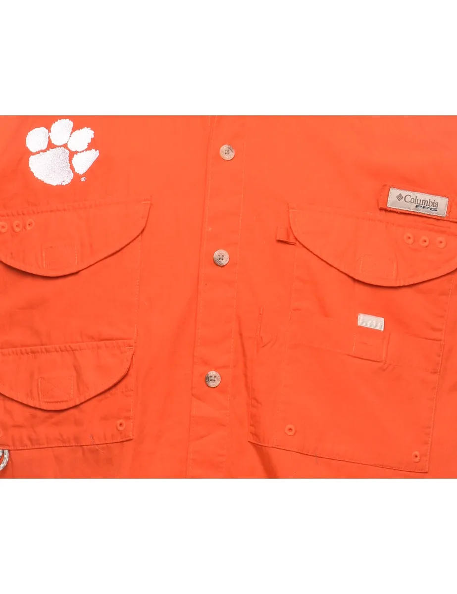 Columbia Orange Short Sleeve Smart Shirt - M