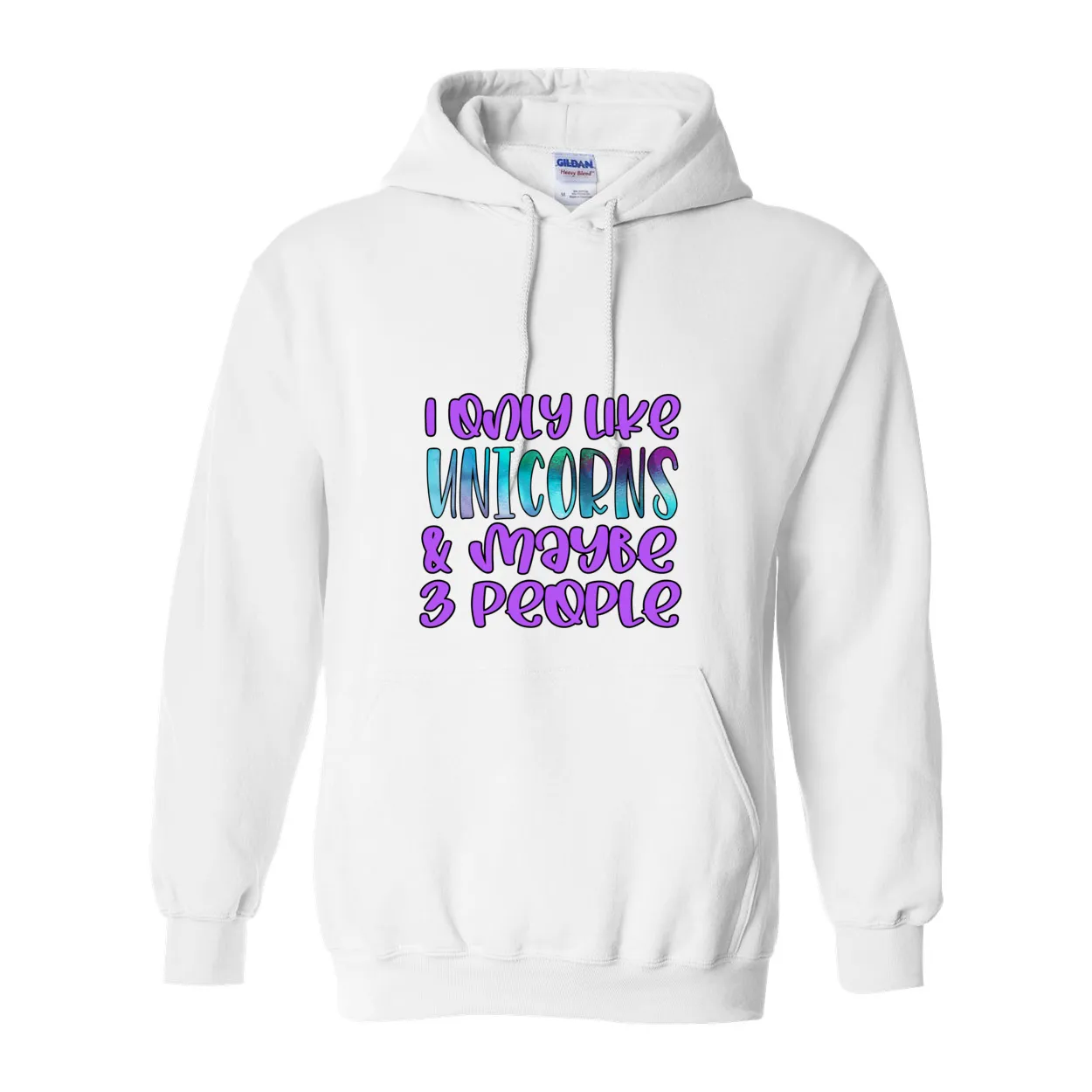 Cowgirl Roots™ I Only Like Unicorns and Maybe 3 People Pull Over Front Pocket Hoodies