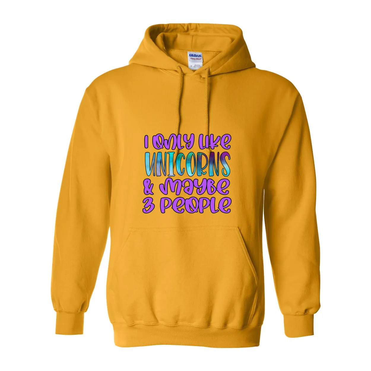 Cowgirl Roots™ I Only Like Unicorns and Maybe 3 People Pull Over Front Pocket Hoodies