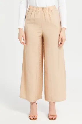 Cream A Line Trousers