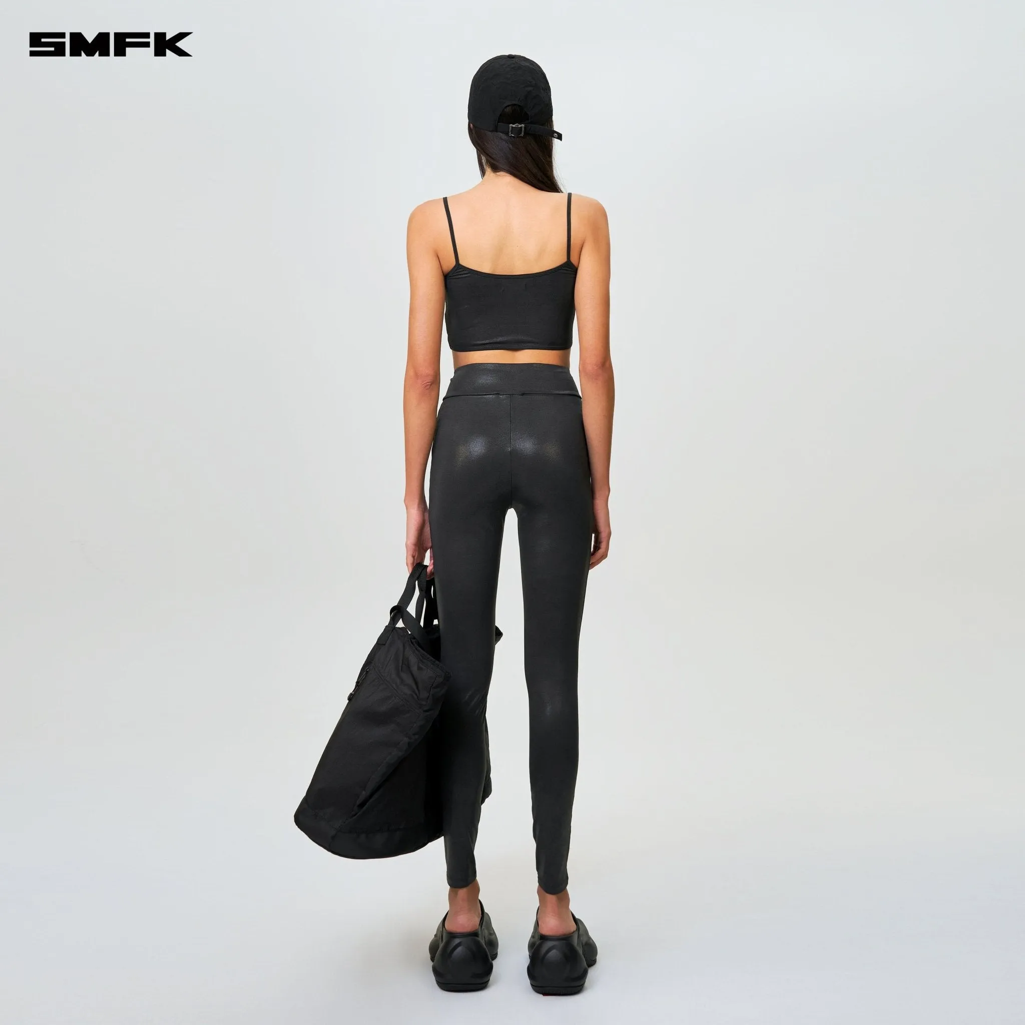 FUTURE Wave High-Waisted Body Shaping Long Pants Black