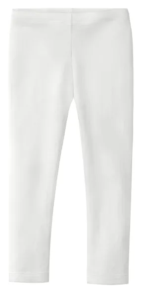 Girls Soft Organic Cotton Leggings | White