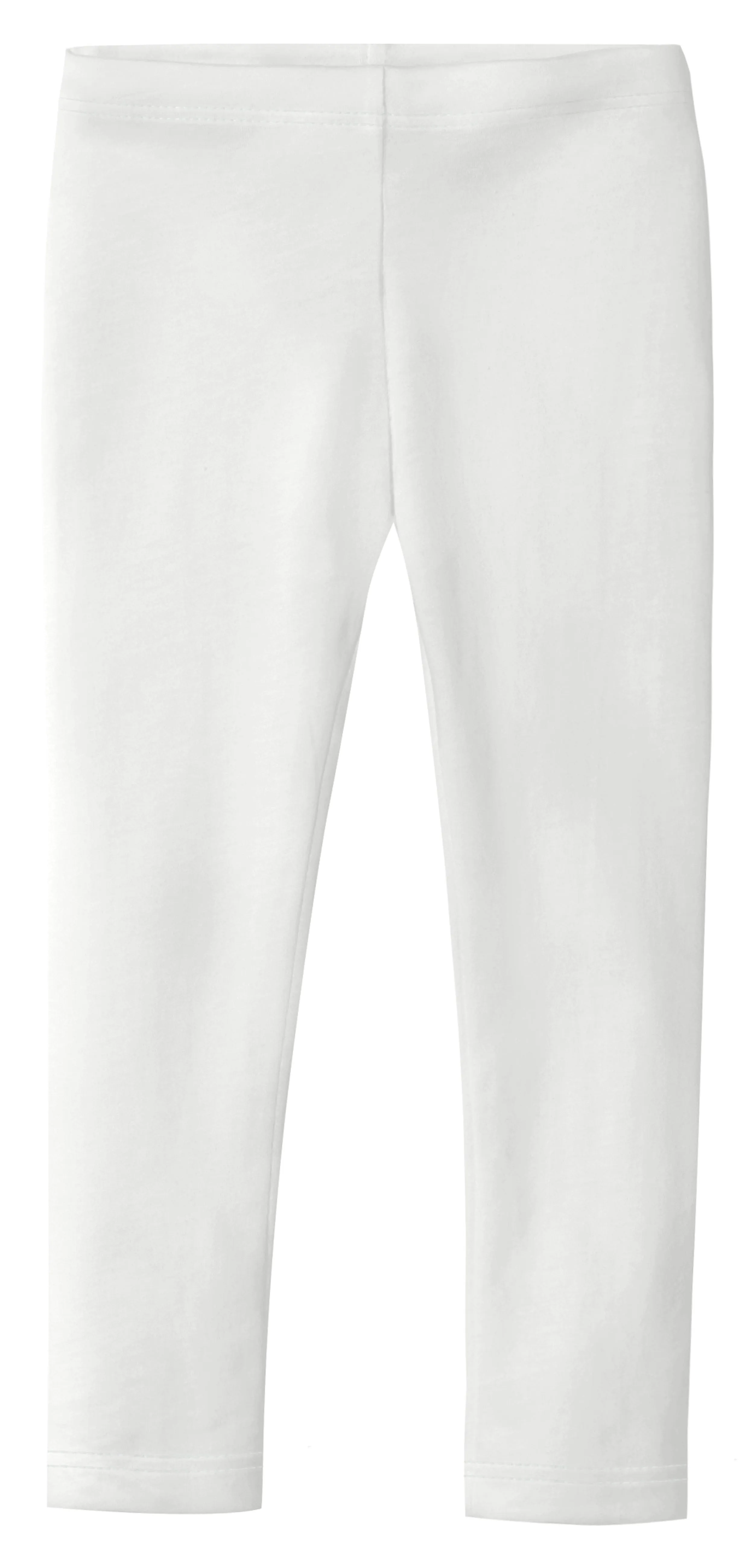 Girls Soft Organic Cotton Leggings | White