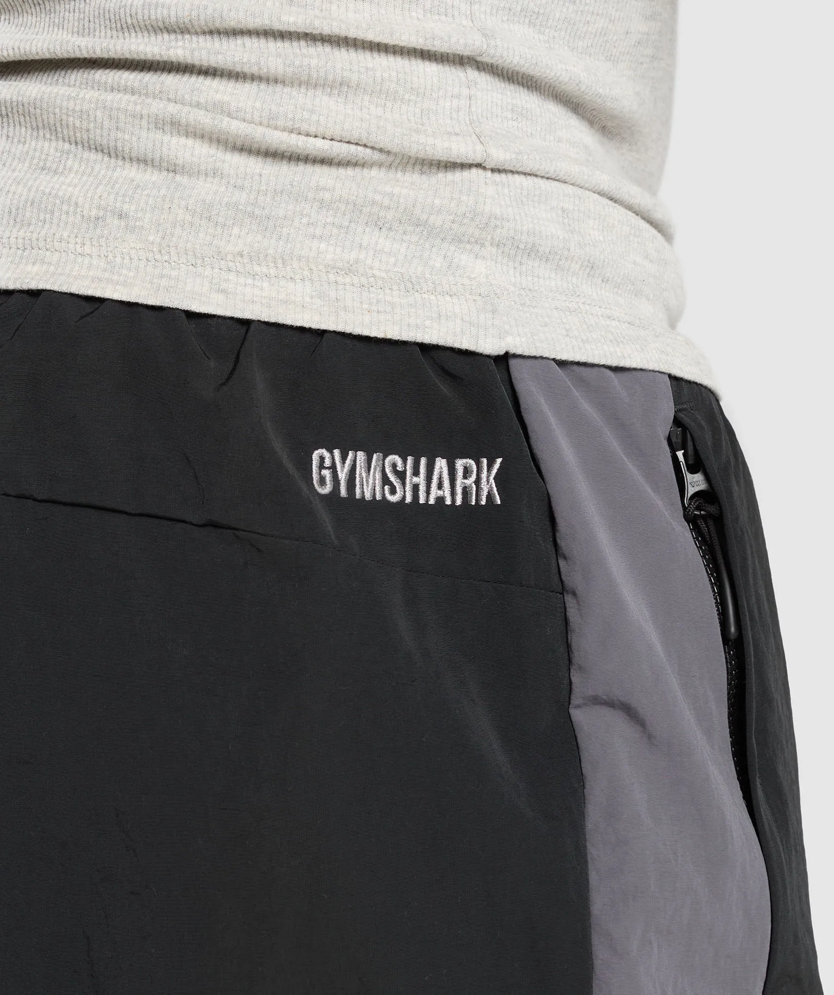 Gymshark Retro Track Pants - Black/Dark Grey/Smokey Grey