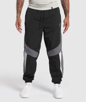 Gymshark Retro Track Pants - Black/Dark Grey/Smokey Grey