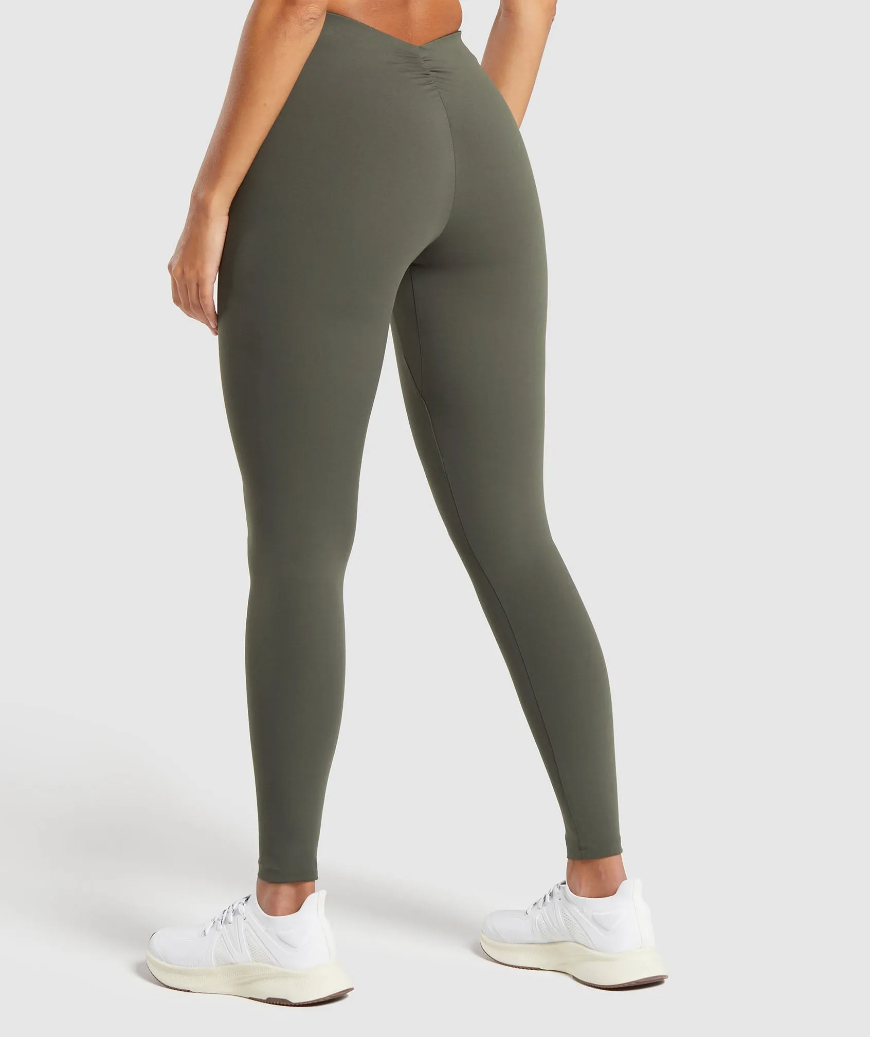 Gymshark Ruche Leggings - Strength Green