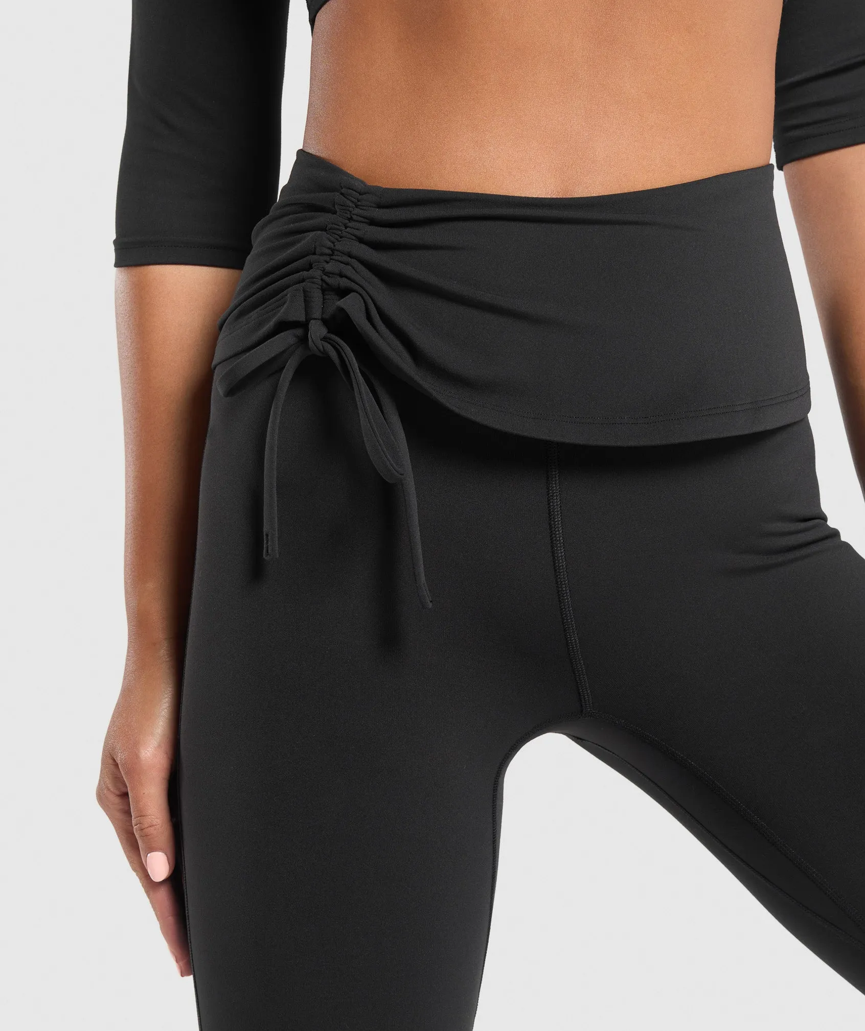 Gymshark Ruched Capri Leggings - Black