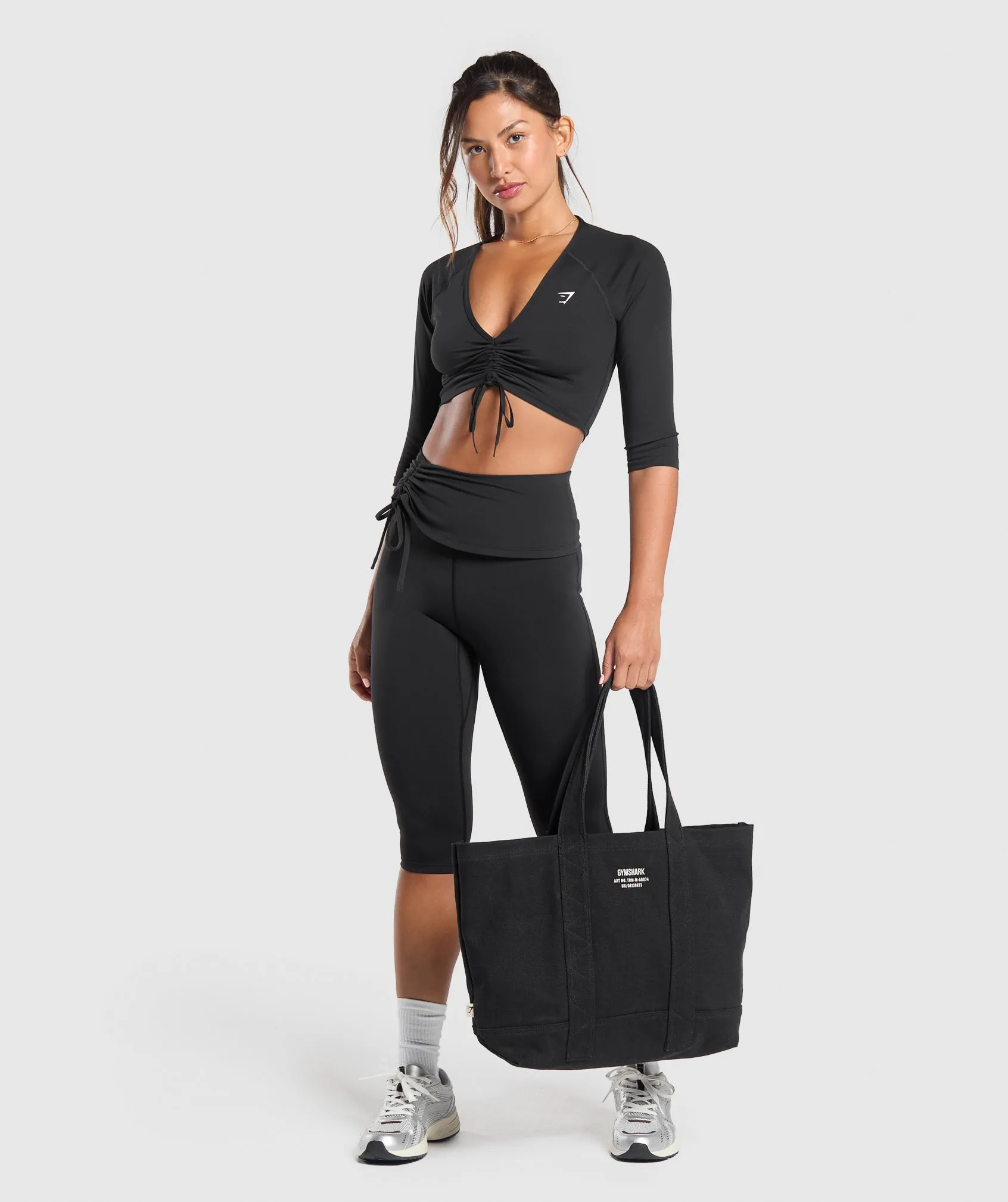 Gymshark Ruched Capri Leggings - Black