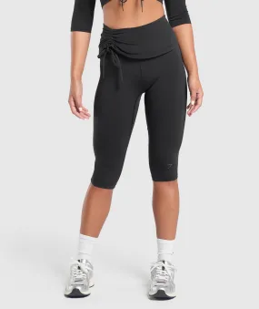 Gymshark Ruched Capri Leggings - Black