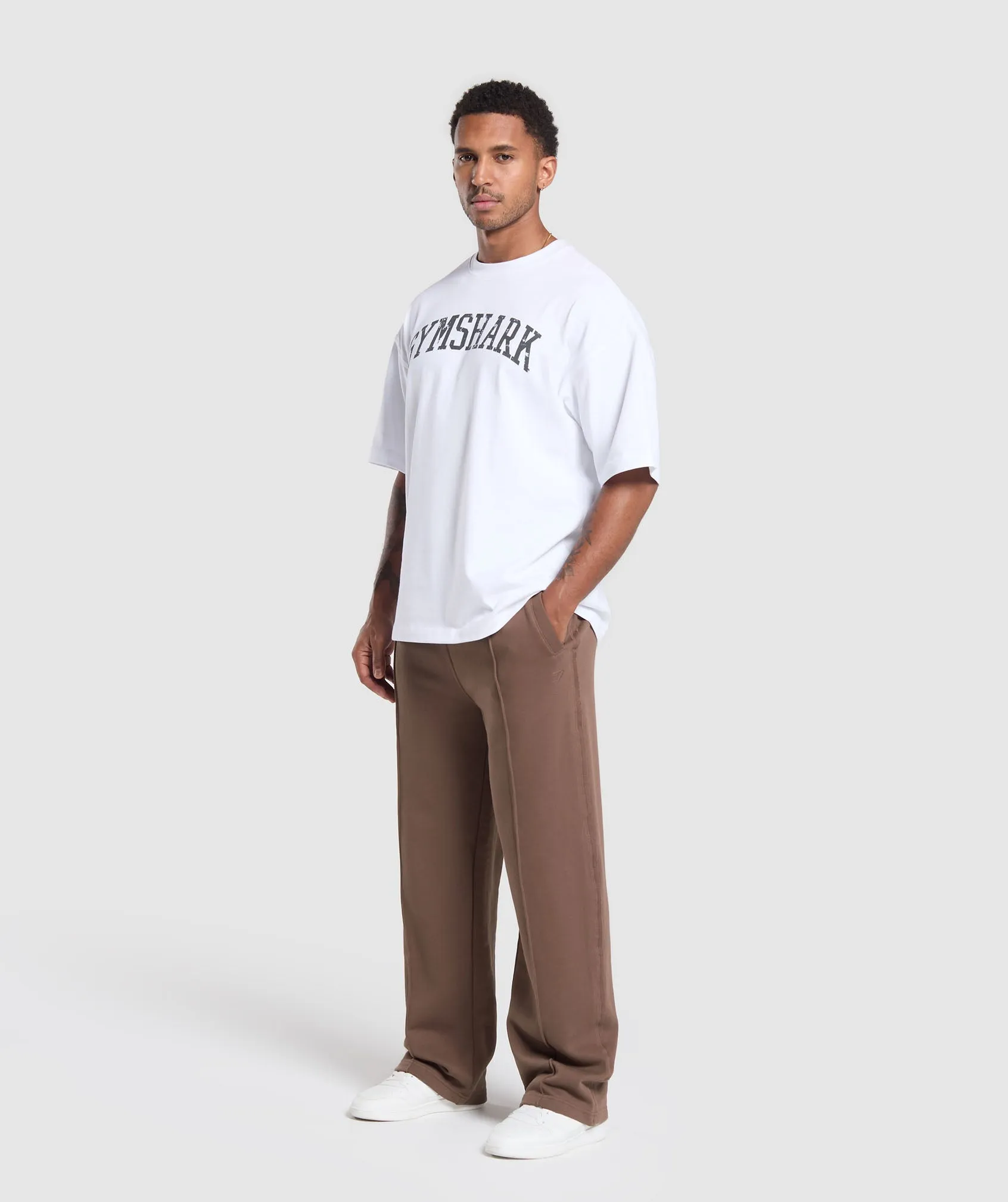 Gymshark Wide Leg Pants - Soft Brown