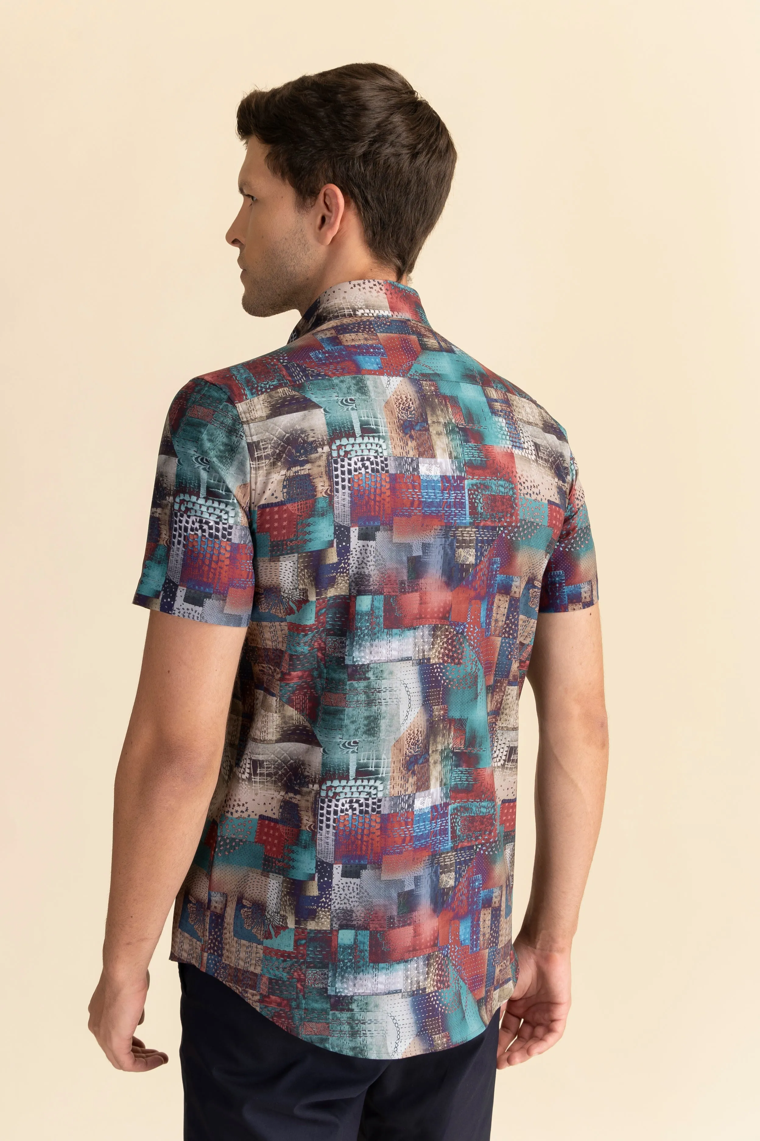 Half Sleeves Multi Print Shirt EOSS