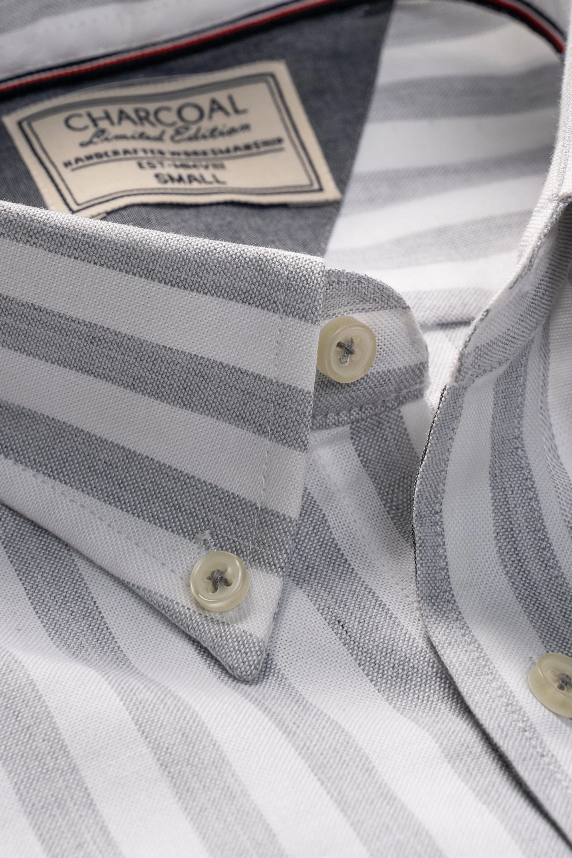 LIMITED EDITION SHIRTS WHITE GREY STRIPES