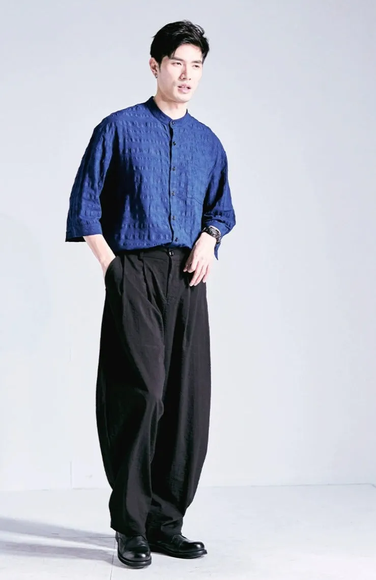 Linen Wide Leg Trousers with Pockets