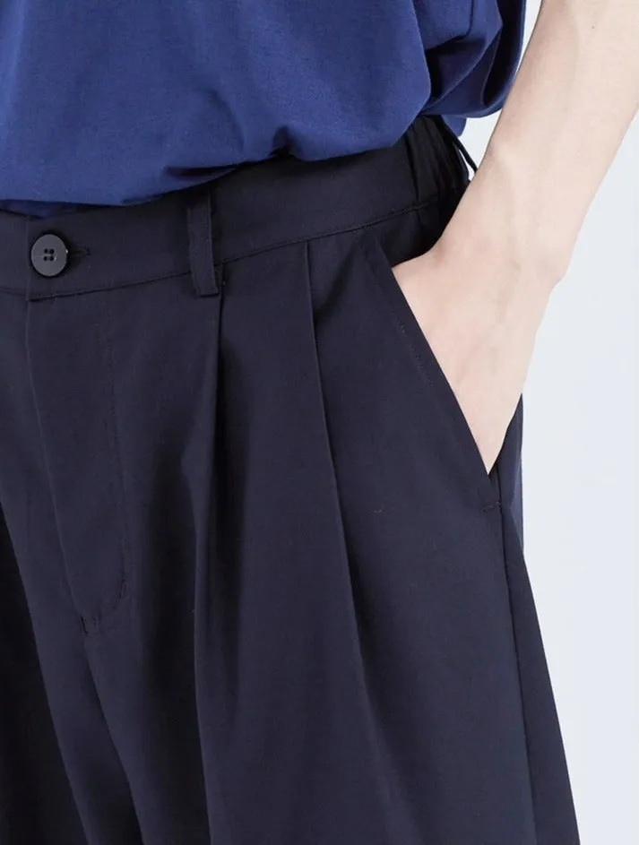 Linen Wide Leg Trousers with Pockets