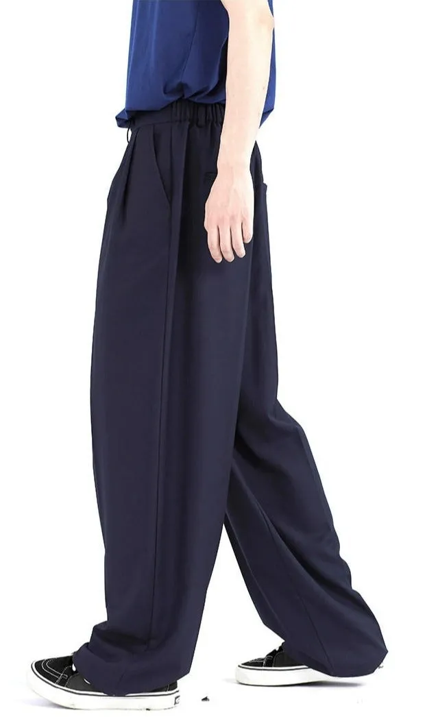 Linen Wide Leg Trousers with Pockets