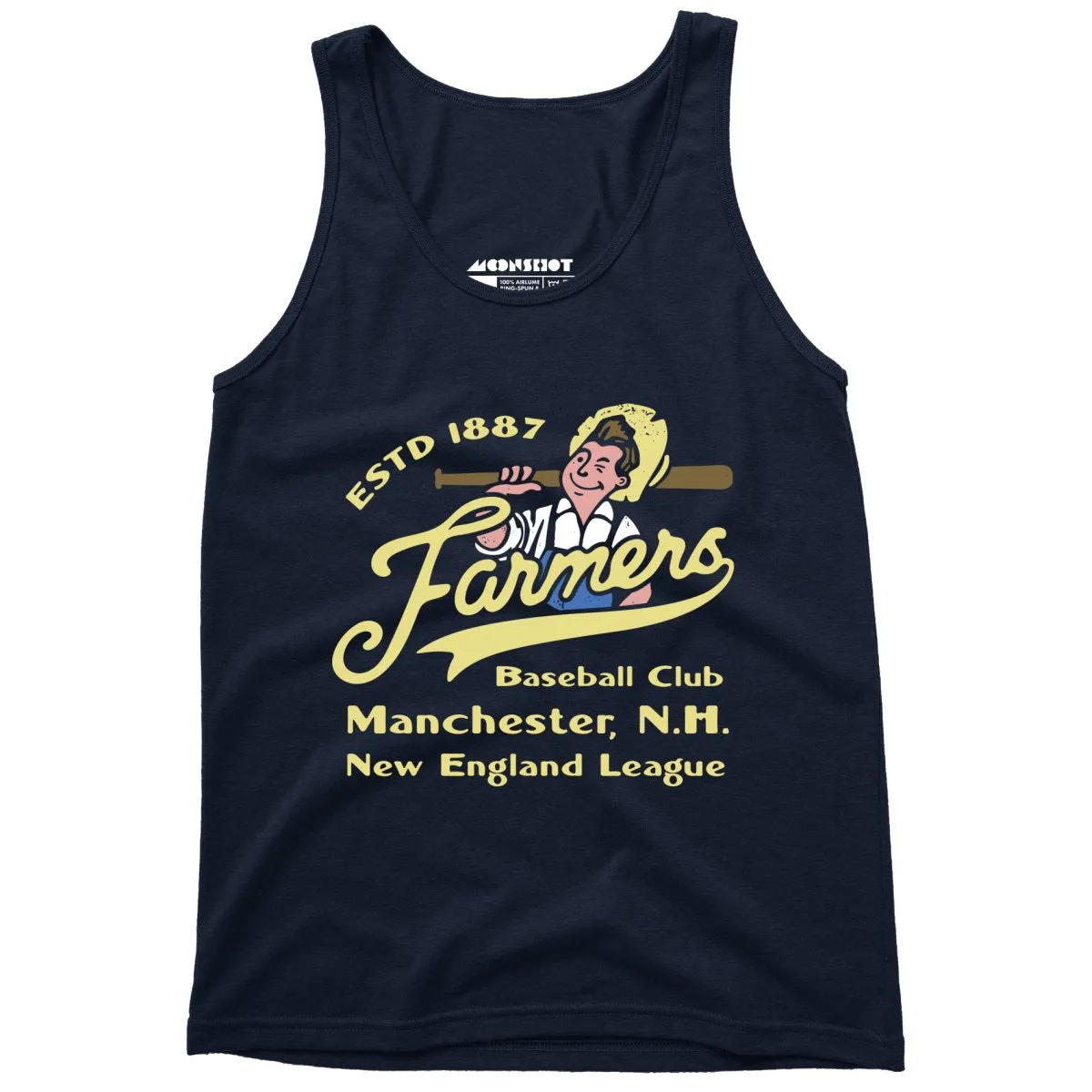 Manchester Farmers - New Hampshire - Vintage Defunct Baseball Teams - Unisex Tank Top