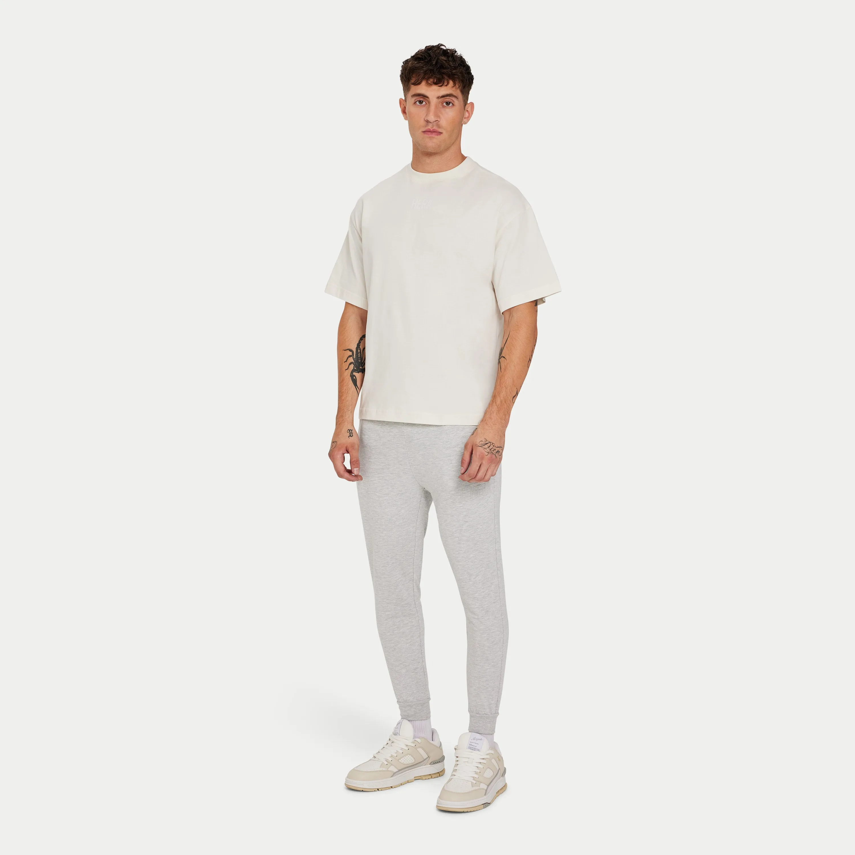 Mens Focus Tapered Sweatpant - Grey Marl