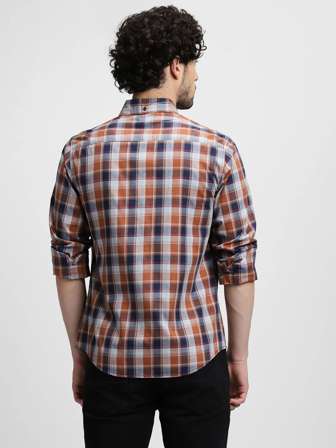 Men's Orange Casual Shirts