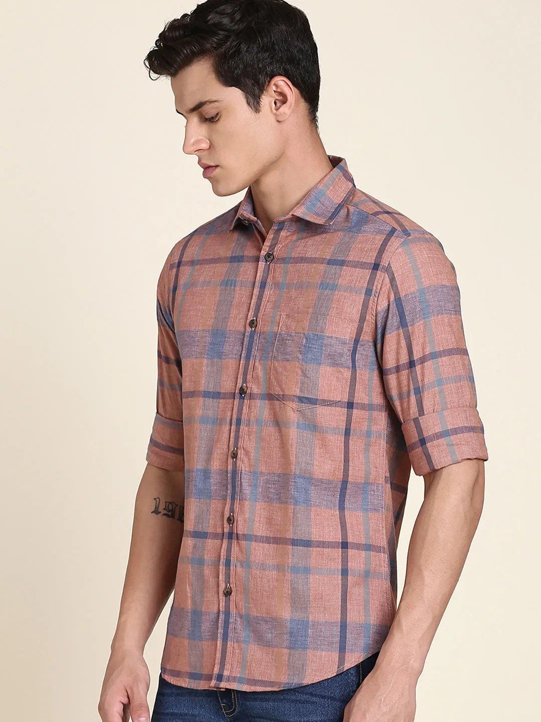 Men's Red Checkered Shirts