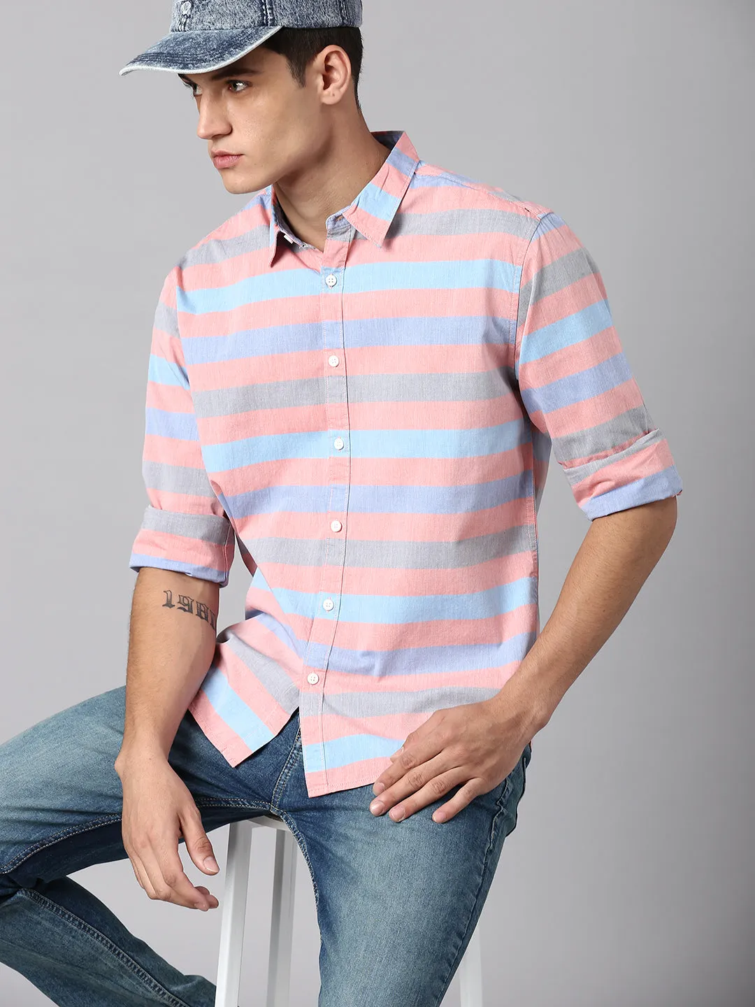 Men's Red Stripe Shirts