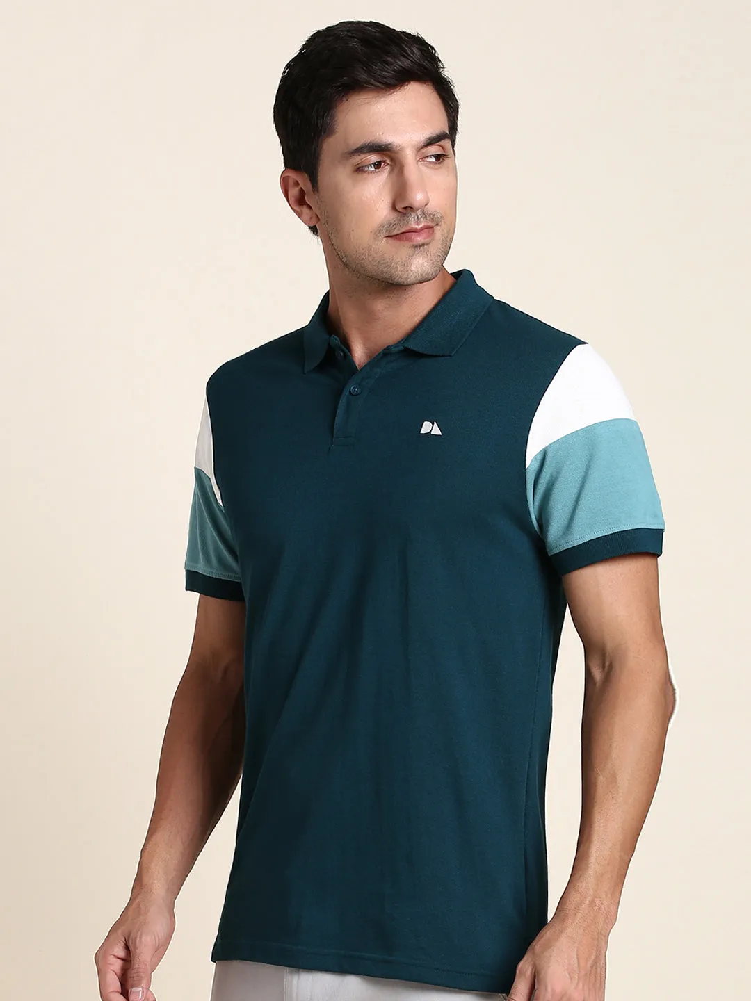 Men's Soft And Stretchy Fabric Green Casual Polo Tshirt