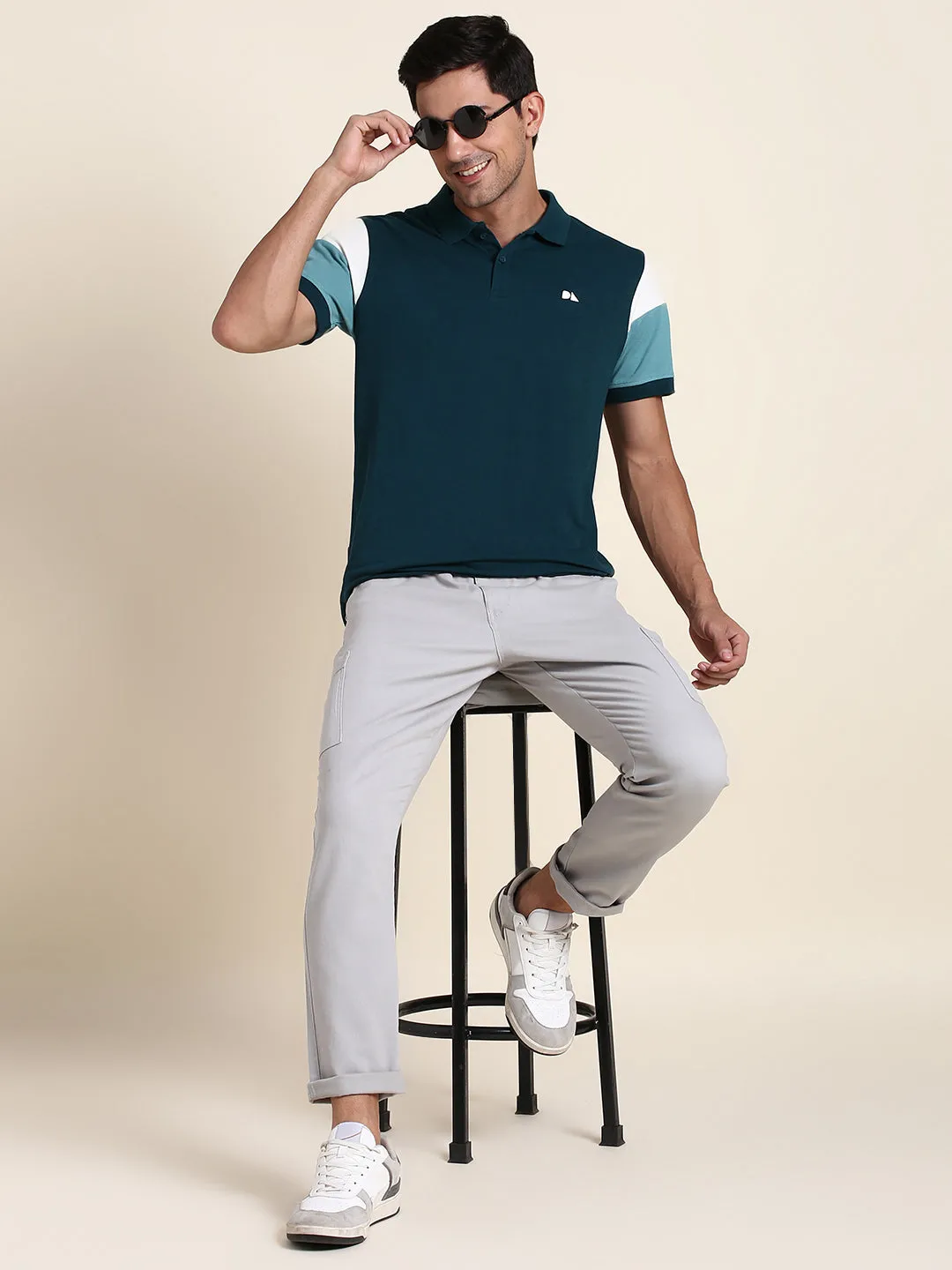 Men's Soft And Stretchy Fabric Green Casual Polo Tshirt