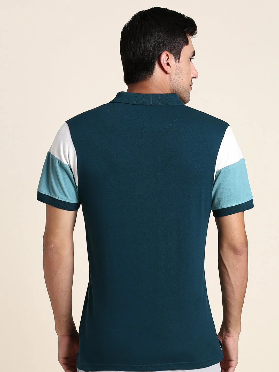 Men's Soft And Stretchy Fabric Green Casual Polo Tshirt