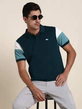 Men's Soft And Stretchy Fabric Green Casual Polo Tshirt