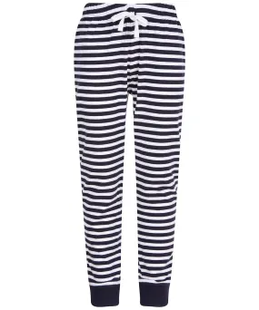 Navy/White Stripes - Kids cuffed lounge pants