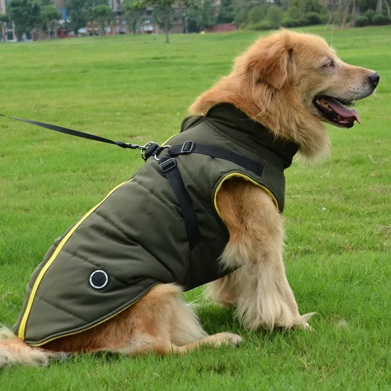 Pet Dog Winter Zipper Jacket With Buckle Waterproof Coat XS - 7XL Large