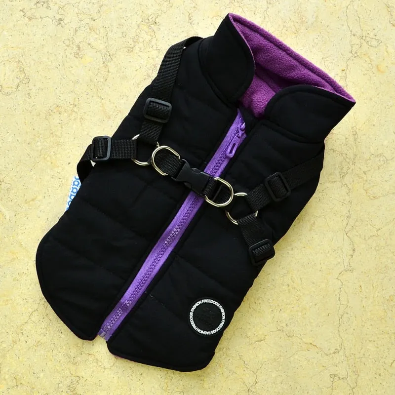 Pet Dog Winter Zipper Jacket With Buckle Waterproof Coat XS - 7XL Large