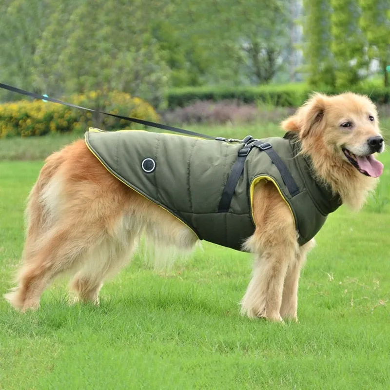 Pet Dog Winter Zipper Jacket With Buckle Waterproof Coat XS - 7XL Large