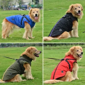 Pet Dog Winter Zipper Jacket With Buckle Waterproof Coat XS - 7XL Large