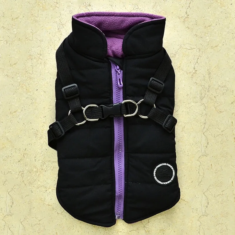 Pet Dog Winter Zipper Jacket With Buckle Waterproof Coat XS - 7XL Large