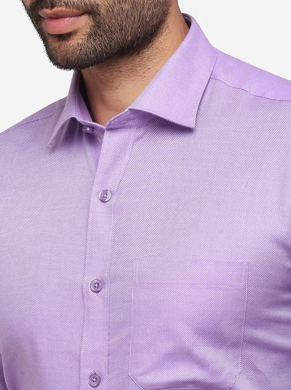 Purple Printed Smart Fit Formal Shirt | JadeBlue