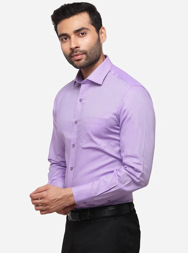 Purple Printed Smart Fit Formal Shirt | JadeBlue