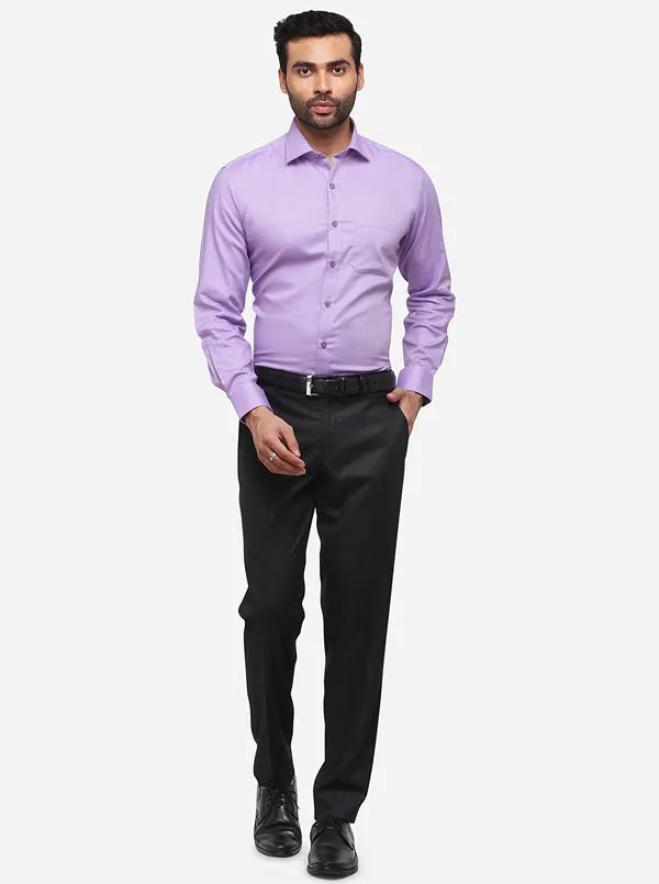 Purple Printed Smart Fit Formal Shirt | JadeBlue