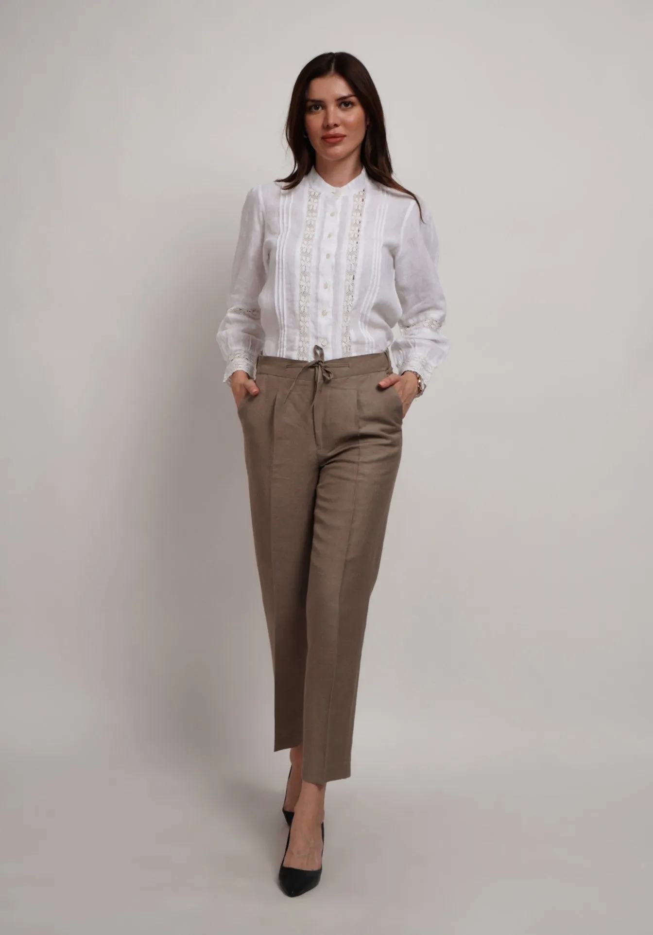 Sage Green Italian  Trouser